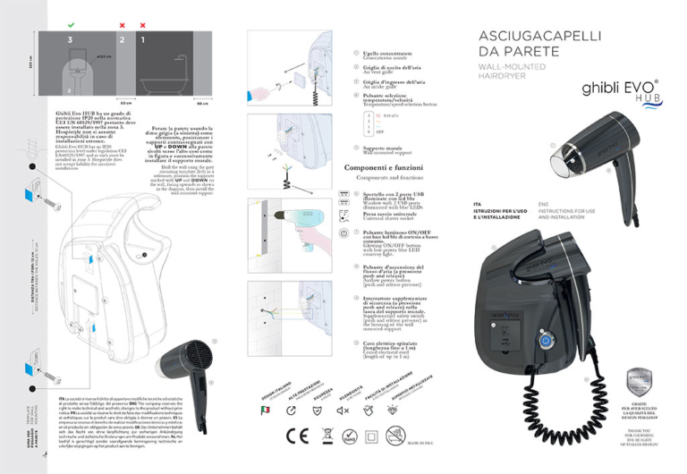 Wall Mounted Hair dryer Manual