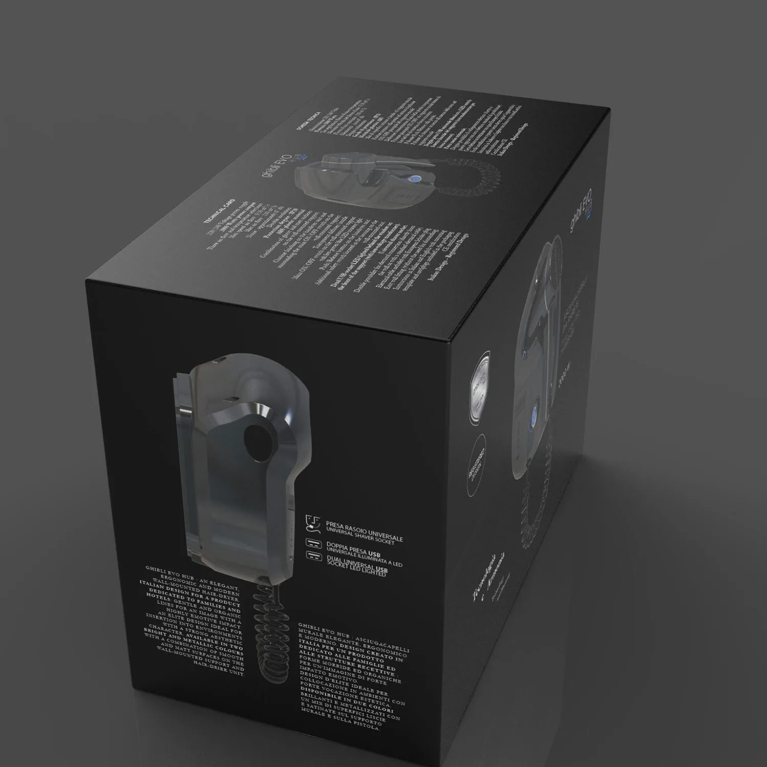 hotel hair dryer box