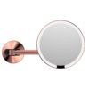 Magnifying LED wall mounted mirror GOLD ROSE