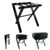 Classic Hotel Suitcase Rack – Beech Wood Black