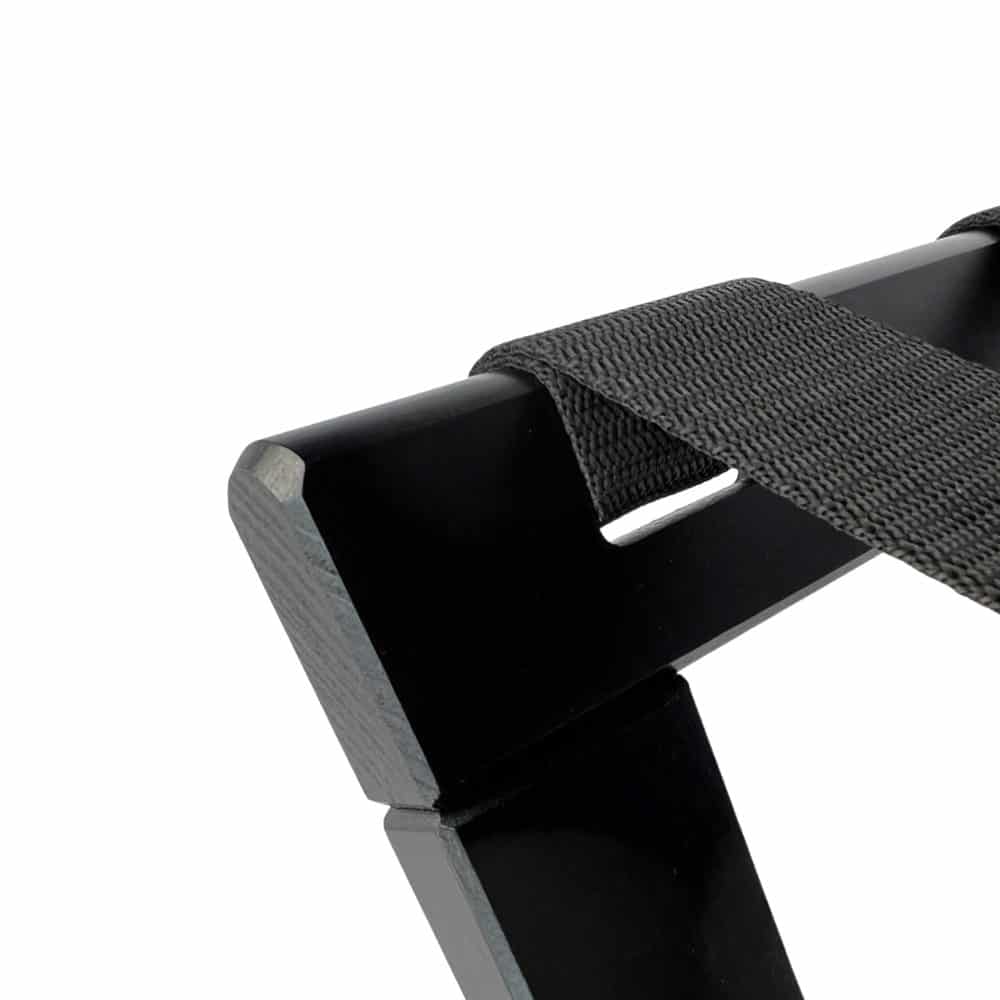 Luggage rack Black with nylon straps