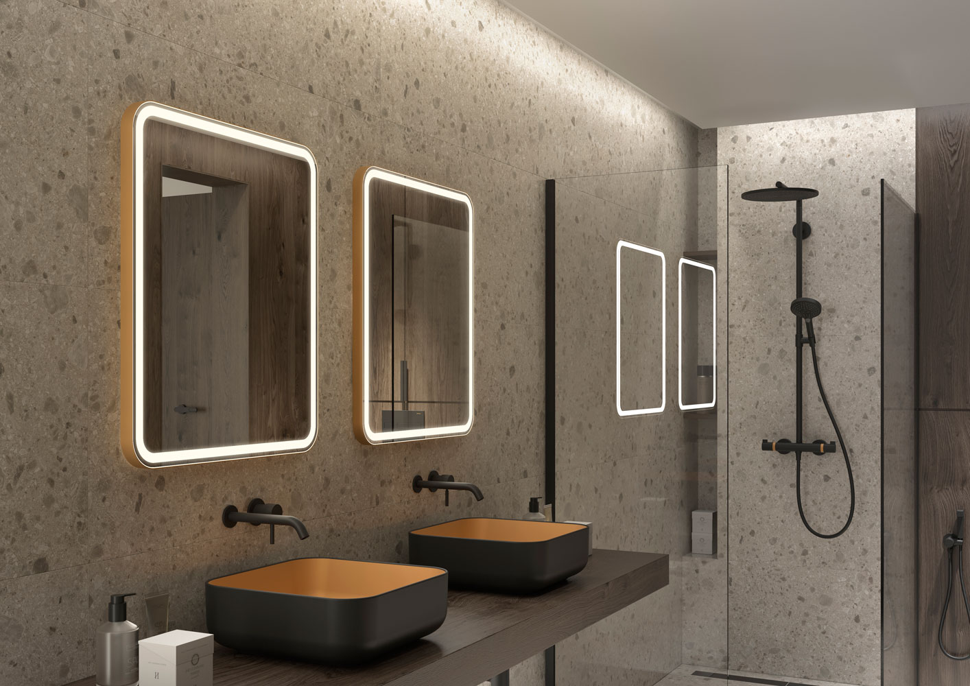 Rounded Mirror for Hotel Bathroom SANDRA - Ghibli Evo