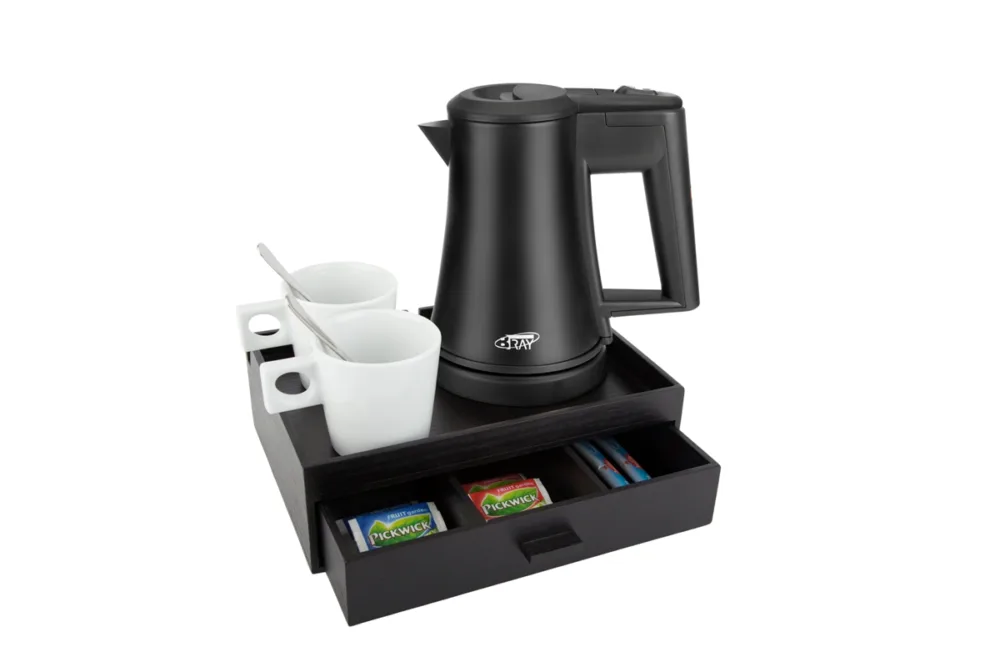 Set Bollitore Per Hotel - Vassoio Cortesia Con Bollitore Automatico 1L Per Camere - Foto 10