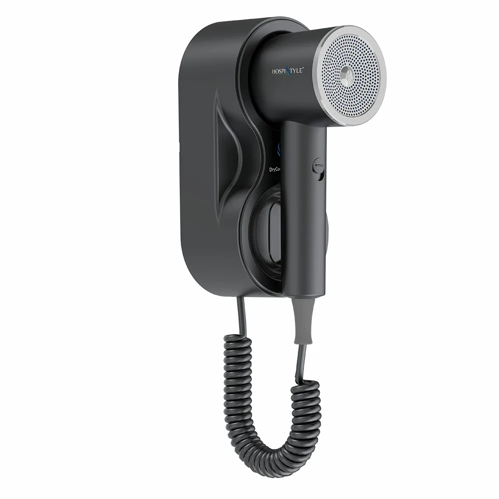 Wall mounted hairdryer Black DryCompact 1600