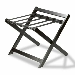 Foldable Wooden Luggage Rack with Backrest Sienna II
