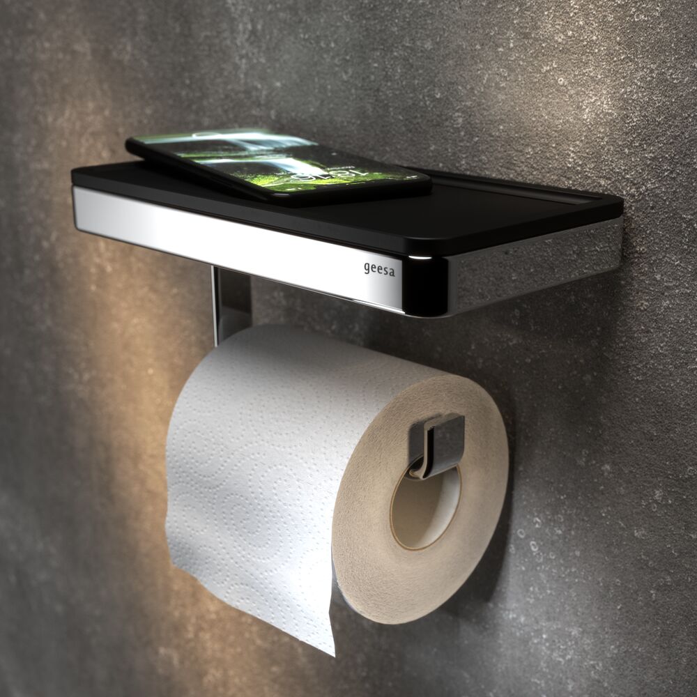 portarotolo con mensola per bagno camera hotel