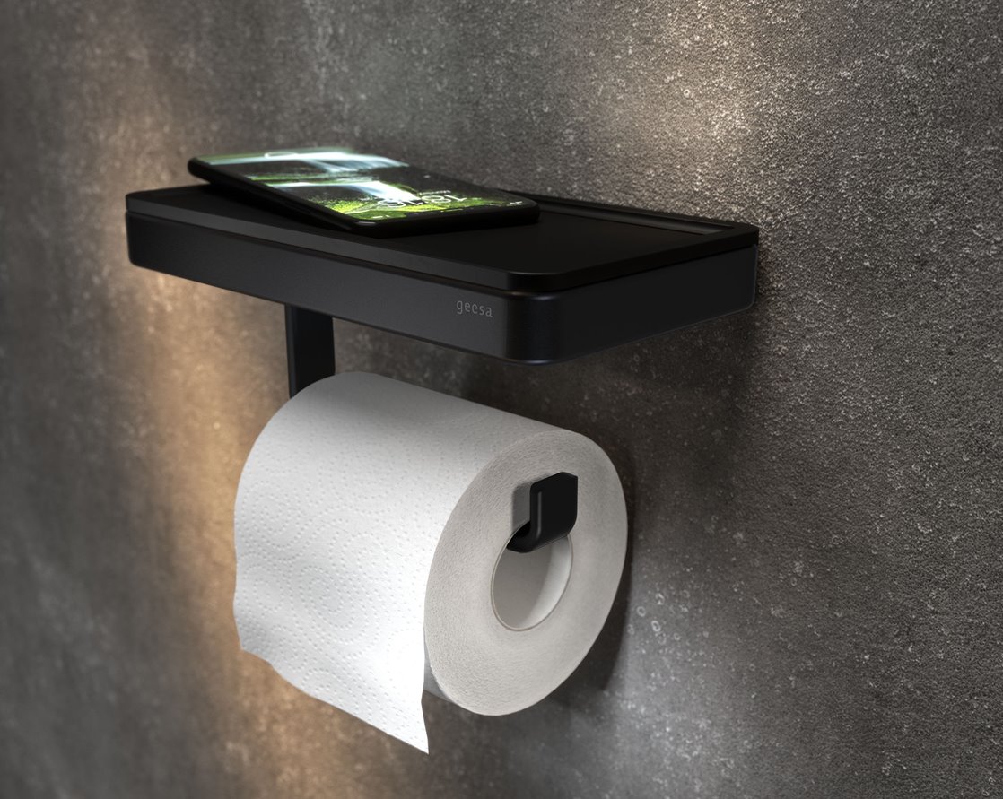 Eleganti accessori per il bagno hotel portarotolo con mensola