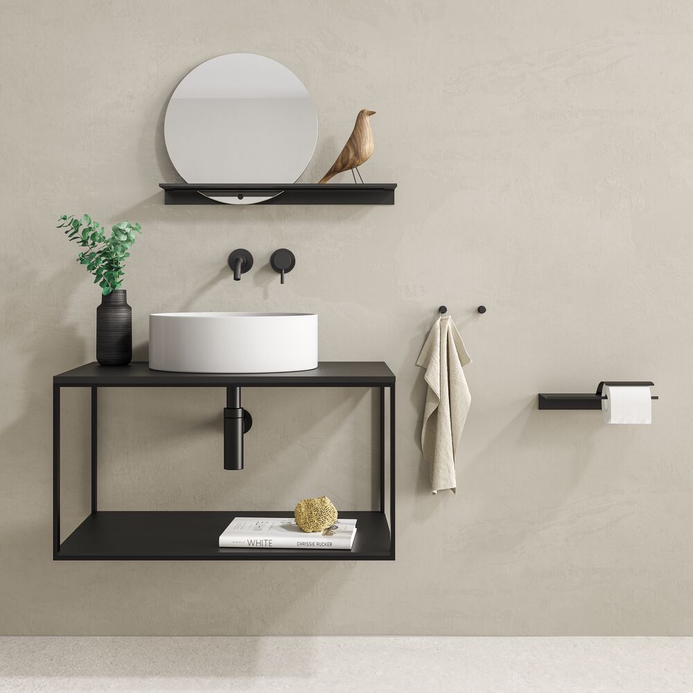 Geesa Leev Black Mood bathroom accessories for hotel