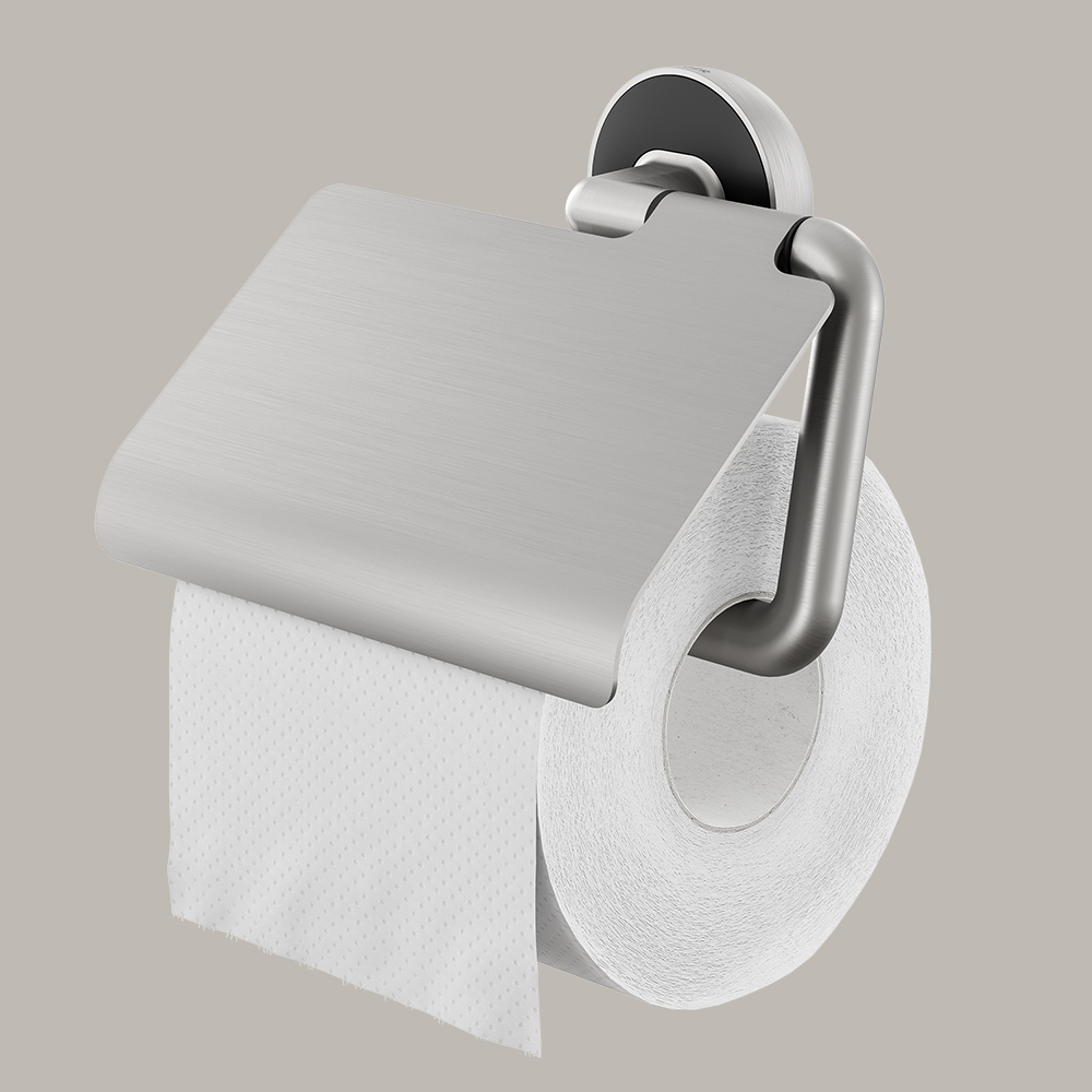 accessori da bagno satinati per hotel portarotolo con cover
