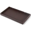 Brown rectangular welcome tray for hotel