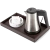 Brown rectangular welcome tray for hotel