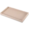 Natural sand rectangular welcome tray for hotel rooms