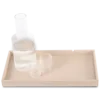 Natural sand rectangular welcome tray for hotel rooms