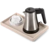 Natural sand rectangular welcome tray for hotel rooms
