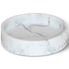 Amenity tray round white marble look: Ibu