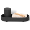 Functional amenity tray rounded design black