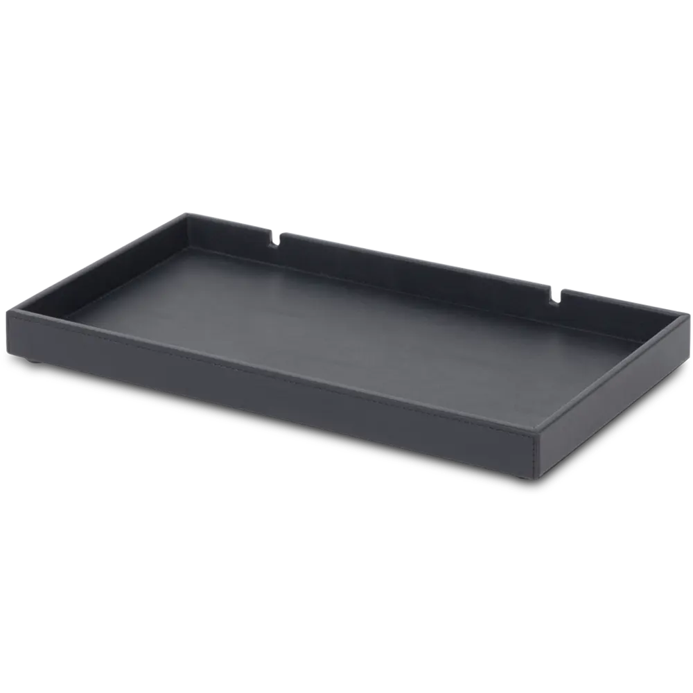 Welcome tray rectangular for hotel rooms ‘Nouveau Black’: Etna