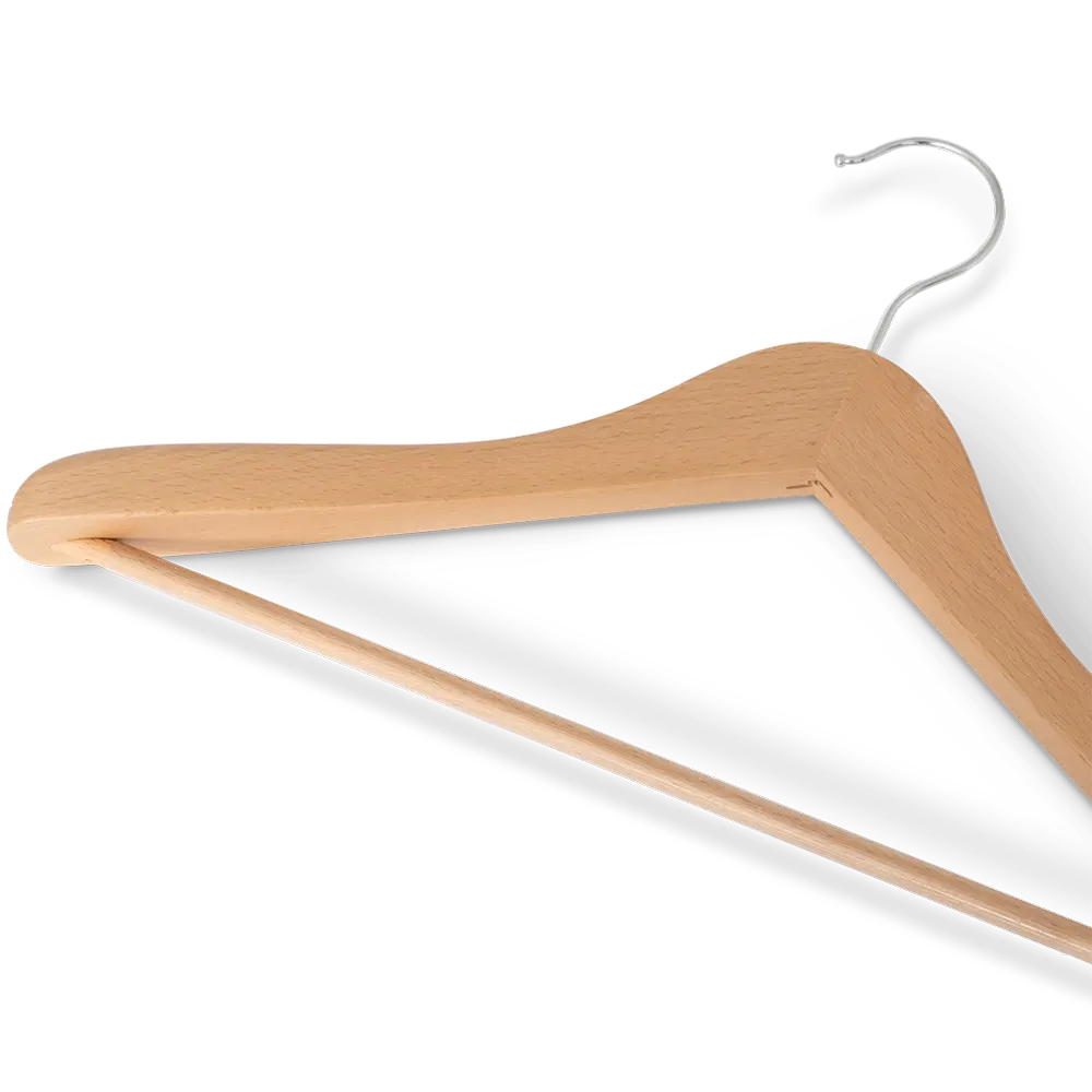 Clothes hanger natural wood