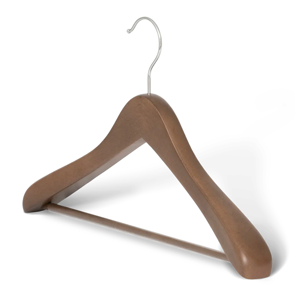 Clothes hanger with hook and bar for hotel room: Edward