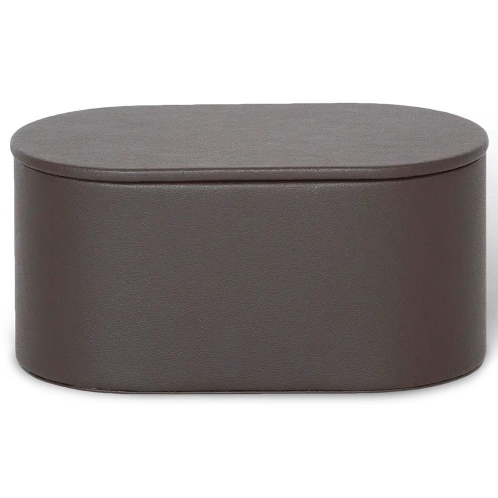 Amenity box for hotel bathroom closed brown