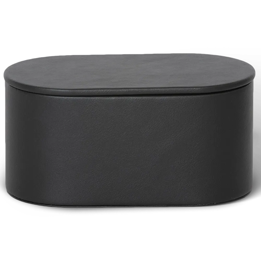 Amenity box for hotel bathroom closed black color