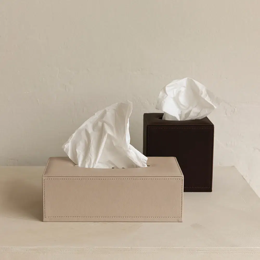 tissue box rectangular or square with cover