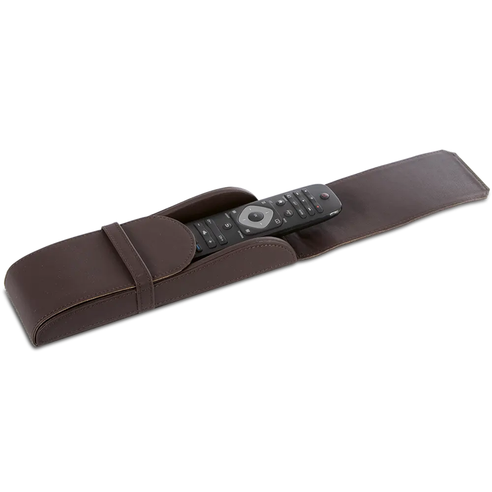 Remote control holder for hotel brown