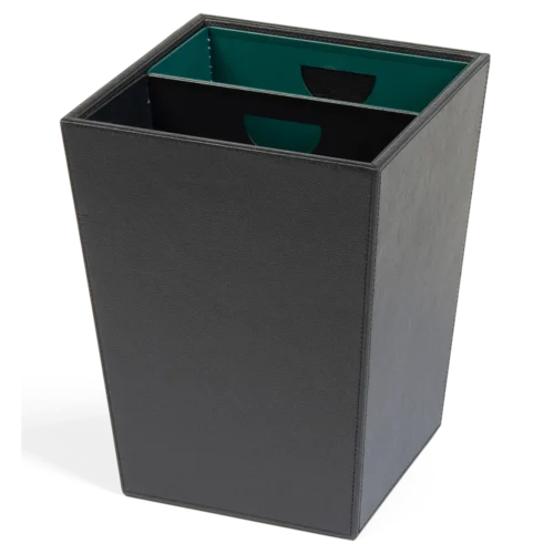 Black Bin with waste separation for hotel room: Palma