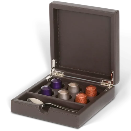 Brown classic condiment box with lid ‘New Classic’: Yasur