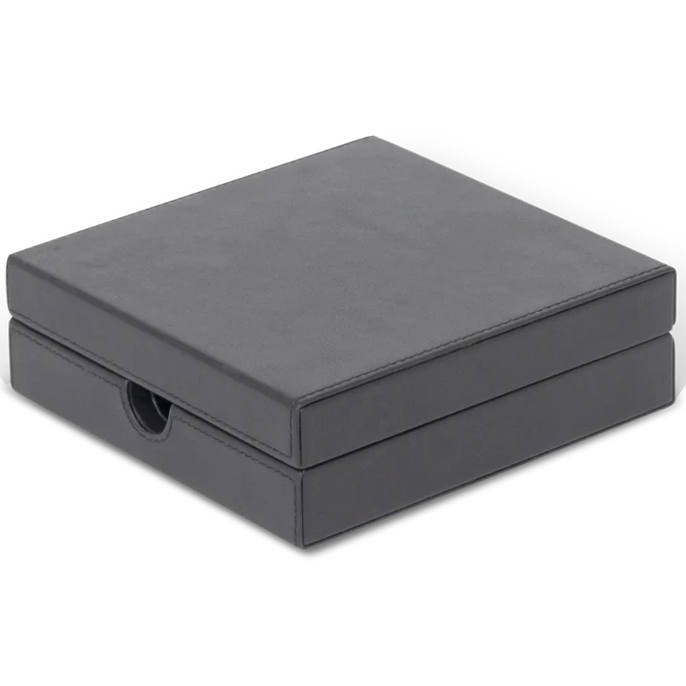 Black classic condiment box with lid ‘Nouveau Black’: Yasur