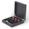 Black classic condiment box with lid ‘Nouveau Black’: Yasur