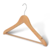 Clothes hanger with hook and bar: Melville natural wood