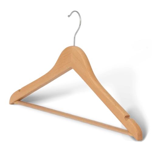 Appendiabiti con gancio e barra per hotel: Melville legno naturale