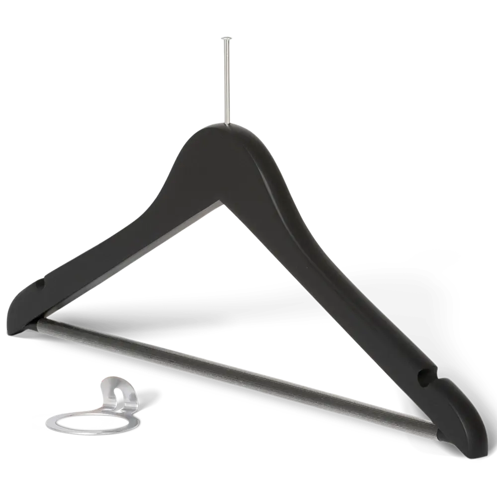 Melville appendiabiti con perno e barra colore nero
