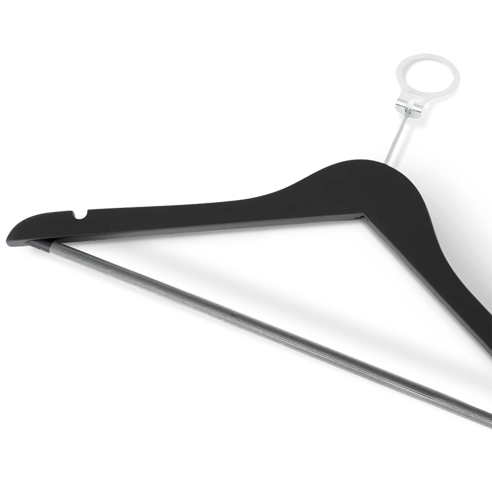 Melville appendiabiti con perno e barra colore nero