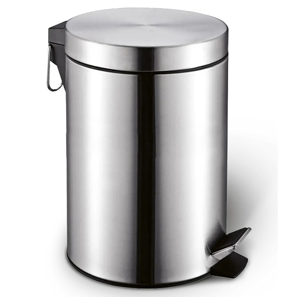 Cestino a pedale 5L in acciaio inox per hotel