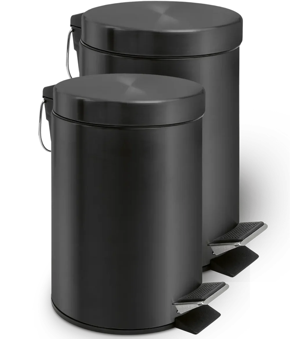 Cestino a pedale 3/5L nero per hotel