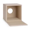 Copri Scatola quadrata per fazzoletti in pelle beige