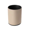 Leather paper bin for hotel: Sumo beige