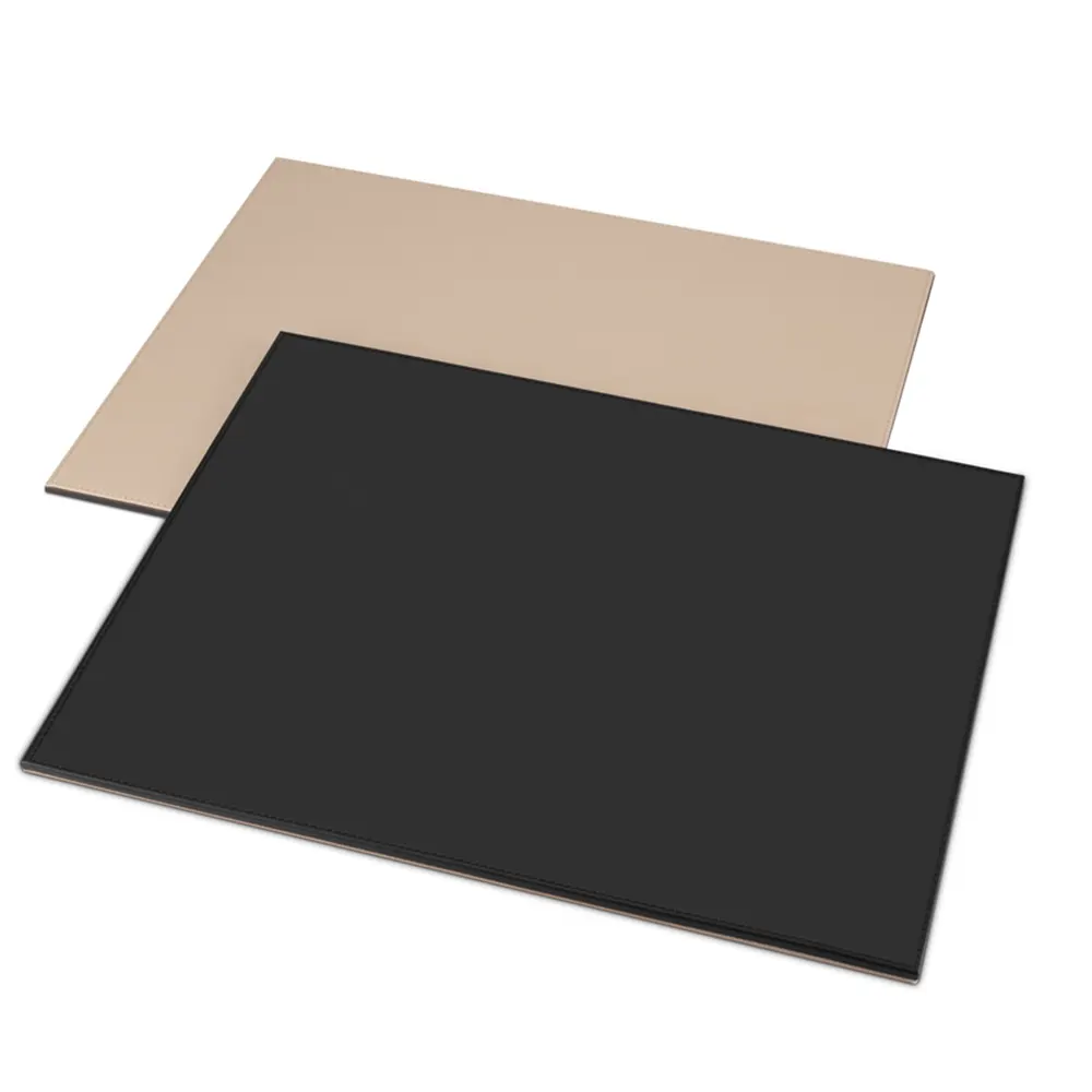 Sottomano in ecopelle per hotel double face nero e beige