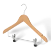 Clothes hanger with hook and clips: Graham natural