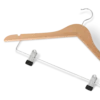 Clothes hanger with hook and clips: Graham natural