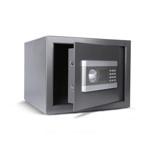 compact hotel room safe with master key