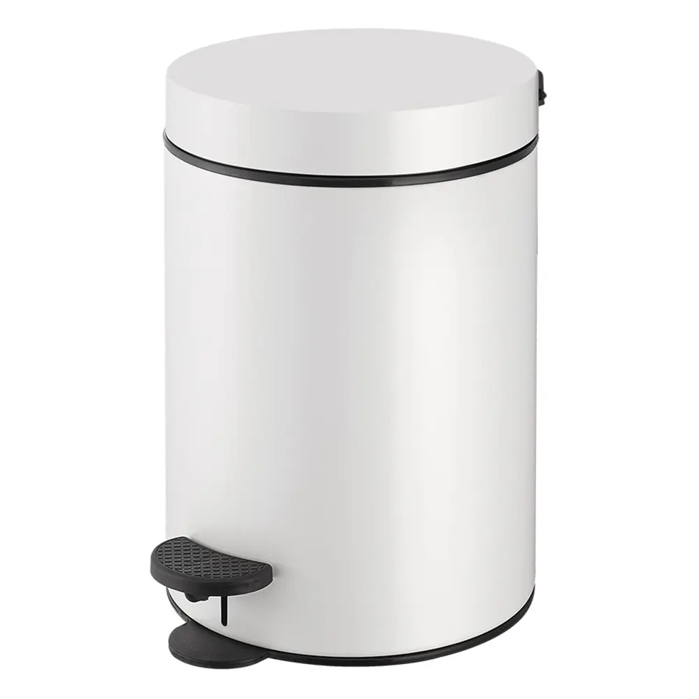 Cestino a pedale 12L per hotel – finitura White matt