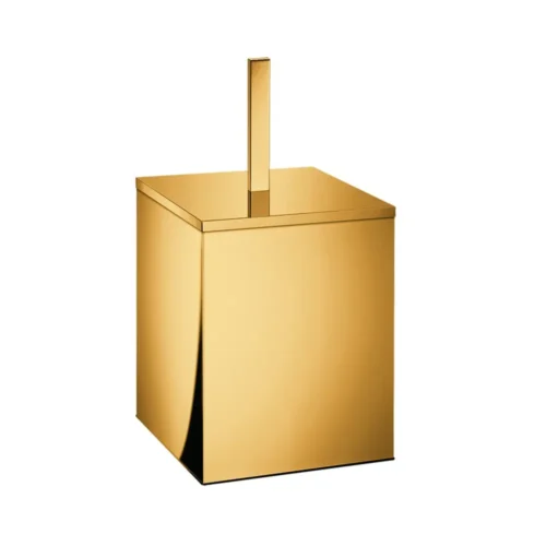 5L square waste bin for hotels – Gold 24k polished A05 finish