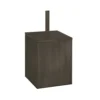 5L square waste bin for hotels – Dark bronze mat DM25 finish