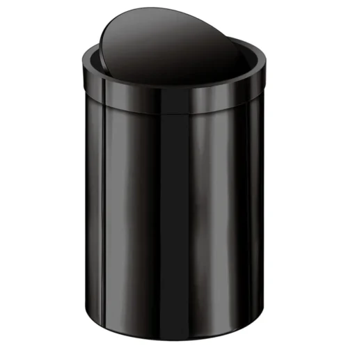 Cestino aperto 12L per hotel – finitura canna di fucile lucido A23