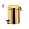 5L soft-close pedal bin for hotels – Gold 24k polished A05 finish