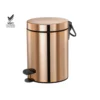 5L soft-close pedal bin for hotels – Rose gold 24k polished A06 finish