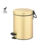 5L soft-close pedal bin for hotels – Brushed brass AB12 finish